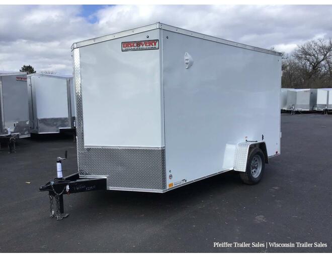 2023 $1000 OFF! 7x12 Discovery Rover SE w/ 6 Inches Extra Height & Rear Double Doors (White) Cargo Encl BP at Pfeiffer Trailer Sales STOCK# 12054 Photo 2