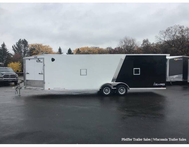 2024 7x29 Look Avalanche Deluxe Motorsport 4 Place Snowmobile Trailer- 6'6 Int. Height (White/Black) Snowmobile Trailer at Pfeiffer Trailer Sales STOCK# 8333 Photo 3