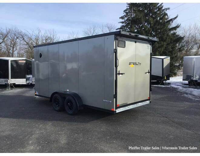 2024 7x21 Stealth Apache 2 Place Snowmobile Trailer - 7ft Interior Height (Pewter) Snowmobile Trailer at Pfeiffer Trailer Sales STOCK# 1466 Photo 4