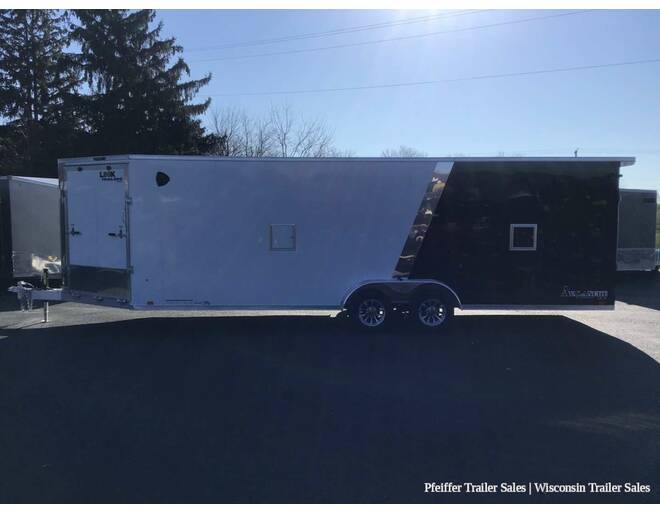 2024 7.5x29 Look Avalanche Deluxe Motorsport 4 Place Snowmobile Trailer - 7' Int. Height (White/Black) Snowmobile Trailer at Pfeiffer Trailer Sales STOCK# 8347 Photo 3