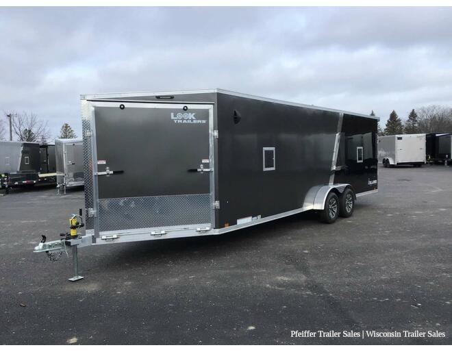 2024 7x29 Look Avalanche Deluxe Motorsport 4 Place Snowmobile Trailer- 6'6 Int. Height (Charcoal/Black) Snowmobile Trailer at Pfeiffer Trailer Sales STOCK# 8335 Photo 2