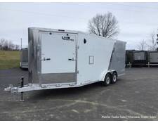 2024 7.5x23 Look Avalanche Deluxe Motorsport 3 Place Snowmobile Trailer - 7ft Int. Height (White/Silver) Snowmobile Trailer at Pfeiffer Trailer Sales STOCK# 8321