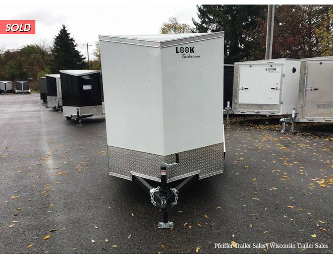 2021 5x8 Look ST DLX w/ Rear Single Swing Door (White) Cargo Encl BP at Pfeiffer Trailer Sales STOCK# 64051 Exterior Photo