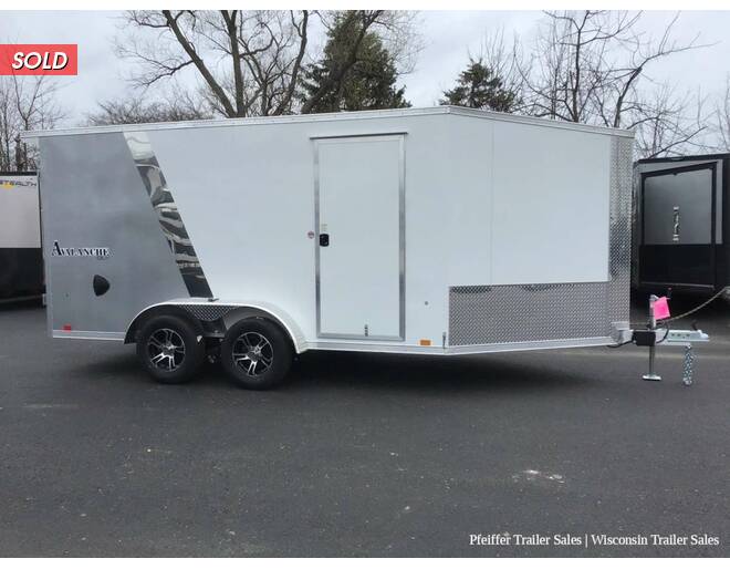 2022 7x19 Look Avalanche Deluxe Snowmobile Trailer w/ 6'6 Interior Height (White/Silver) Snowmobile Trailer at Pfeiffer Trailer Sales STOCK# 74372 Photo 7