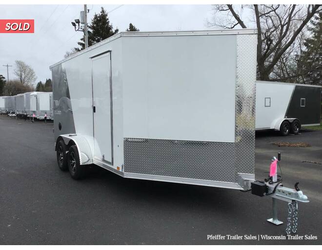 2022 7x19 Look Avalanche Deluxe Snowmobile Trailer w/ 6'6 Interior Height (White/Silver) Snowmobile Trailer at Pfeiffer Trailer Sales STOCK# 74372 Photo 8