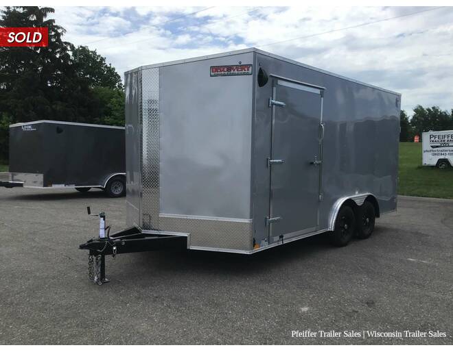 2022 8.5x16 7K Discovery Challenger ET w/ 7' Interior Height & 60 Inch Side Ramp Door (Silver) Auto Encl BP at Pfeiffer Trailer Sales STOCK# 11746 Photo 2