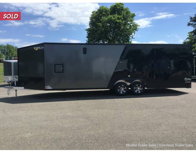 2022 8.5x29 10K Stealth Aluminum Cobra Enclosed Car/Snow Combo Trailer w/ Black Out Pkg & White Ceiling Cargo Encl BP at Pfeiffer Trailer Sales STOCK# 87893 Photo 3
