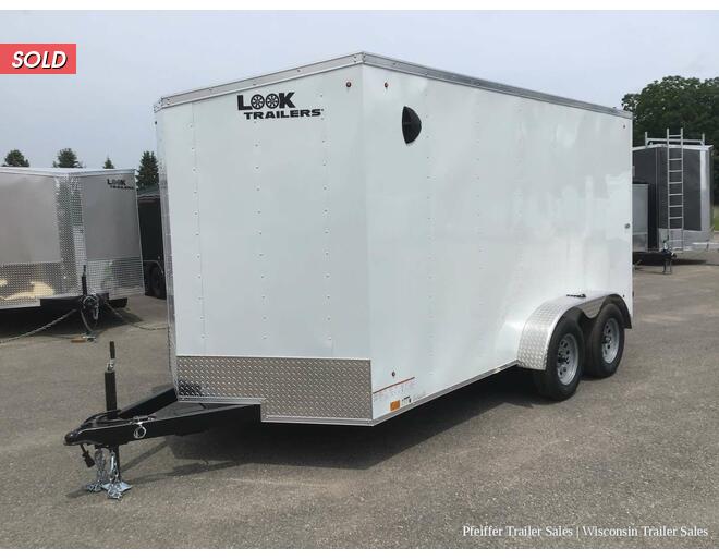2022 7x14 Look ST DLX w/ 6 Inches Extra Height (White) Cargo Encl BP at Pfeiffer Trailer Sales STOCK# 68321 Photo 2