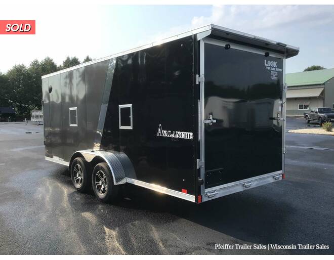 2022 7x23 Look Avalanche Deluxe 3 Place Snow Trailer w/ 6'6 Interior Height Charcoal/Black Snowmobile Trailer at Pfeiffer Trailer Sales STOCK# 74383 Photo 4