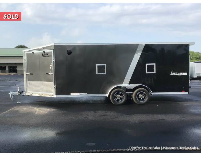2022 7x23 Look Avalanche Deluxe 3 Place Snow Trailer w/ 6'6 Interior Height Charcoal/Black Snowmobile Trailer at Pfeiffer Trailer Sales STOCK# 74383 Photo 3