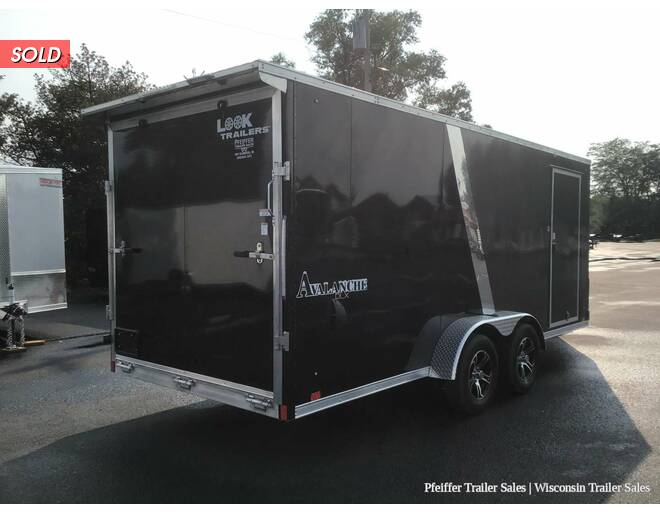 2022 7x23 Look Avalanche Deluxe 3 Place Snow Trailer w/ 6'6 Interior Height Charcoal/Black Snowmobile Trailer at Pfeiffer Trailer Sales STOCK# 74383 Photo 6