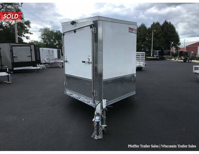 2022 7x23 Discovery Aero-Lite SE 3 Place Snowmobile Trailer w/ 6ft Interior Height (White/Charcoal) Snowmobile Trailer at Pfeiffer Trailer Sales STOCK# 15060 Exterior Photo
