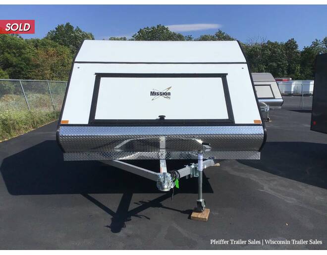2022 101x12 Mission Crossover 2 Place Snowmobile Trailer (White) Snowmobile Trailer at Pfeiffer Trailer Sales STOCK# 20246 Exterior Photo