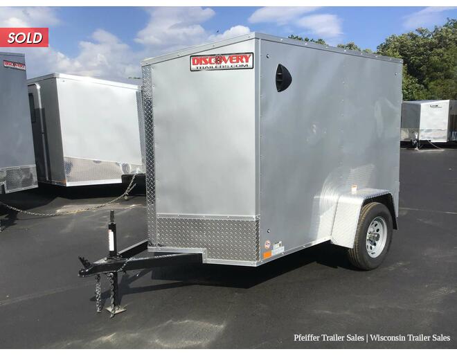 2022 5x8 Discovery Rover ET w/ Rear Single Swing Door (Silver) Cargo Encl BP at Pfeiffer Trailer Sales STOCK# 14795 Photo 2