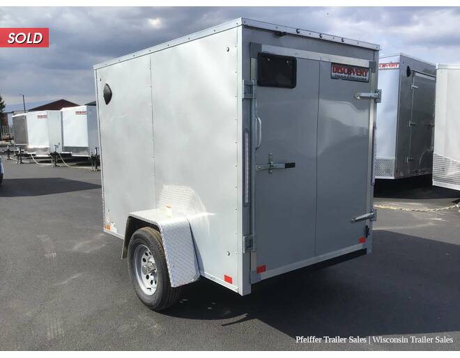 2022 5x8 Discovery Rover ET w/ Rear Single Swing Door (Silver) Cargo Encl BP at Pfeiffer Trailer Sales STOCK# 14795 Photo 4