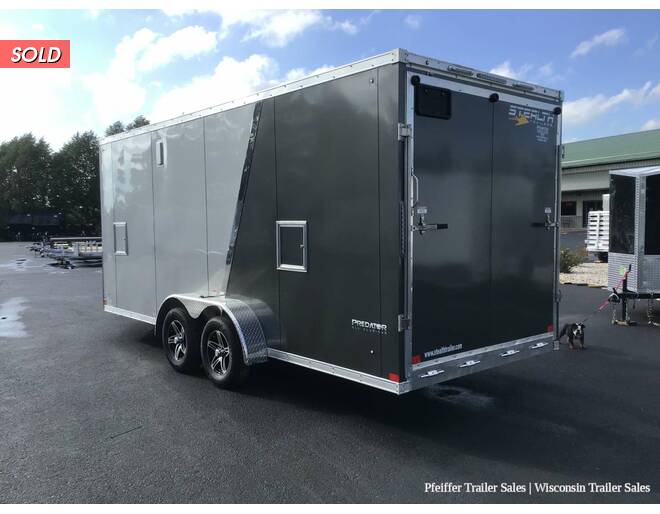2022 7x23 Stealth Predator 3 Place Snowmobile Trailer w/ 7' Interior Height (Silver/Charcoal) Snowmobile Trailer at Pfeiffer Trailer Sales STOCK# 92157 Photo 4