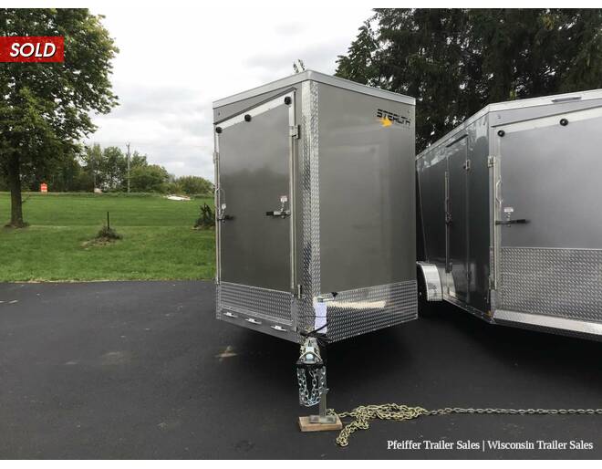 2022 7x29 Stealth Apache 4 Place Snowmobile Trailer w/ 7' Interior Height (Pewter) Snowmobile Trailer at Pfeiffer Trailer Sales STOCK# 92149 Exterior Photo