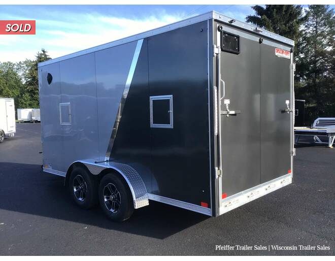 2022 7x19 Discovery Aero-Lite SE 2 Place Snowmobile Trailer; 6'6 Int. Height, White Ceiling Silver/Char Snowmobile Trailer at Pfeiffer Trailer Sales STOCK# 15053 Photo 5