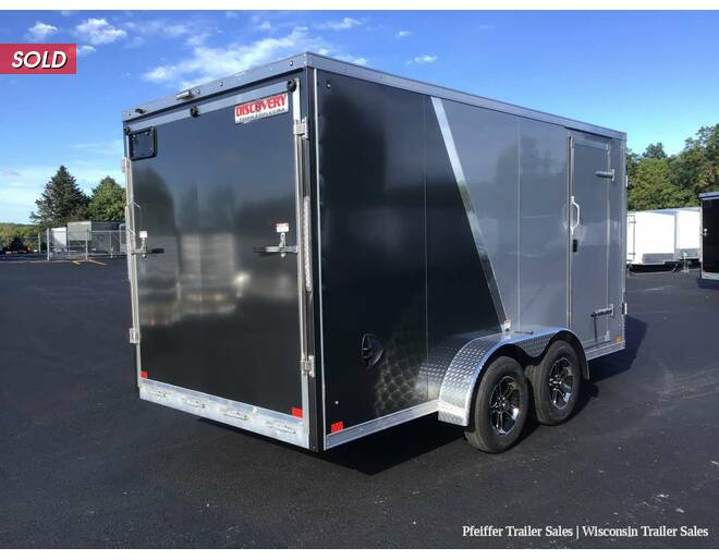 2022 7x19 Discovery Aero-Lite SE 2 Place Snowmobile Trailer; 6'6 Int. Height, White Ceiling Silver/Char Snowmobile Trailer at Pfeiffer Trailer Sales STOCK# 15053 Photo 7