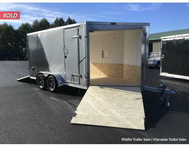 2022 7x19 Discovery Aero-Lite SE 2 Place Snowmobile Trailer; 6'6 Int. Height, White Ceiling Silver/Char Snowmobile Trailer at Pfeiffer Trailer Sales STOCK# 15053 Photo 10
