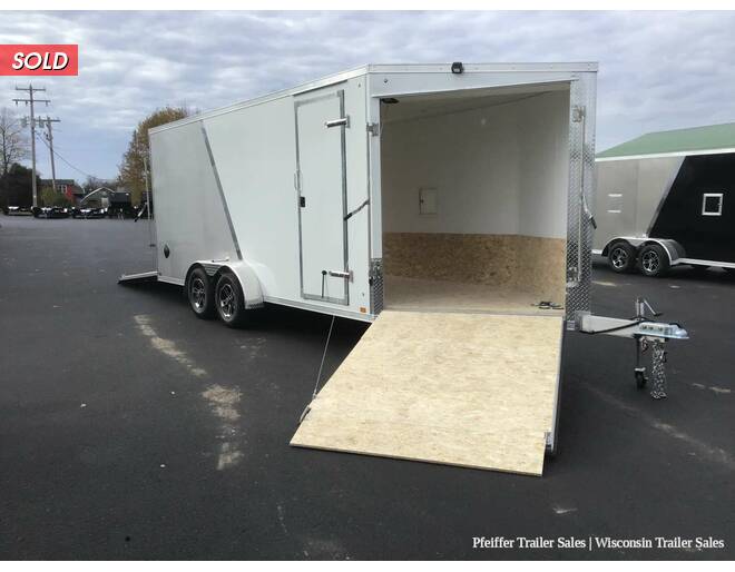 2022 7x23 Discovery Aero-Lite SE 3 Place Snowmobile Trailer, White Ceiling, 7' Int Height (White/Silver) Snowmobile Trailer at Pfeiffer Trailer Sales STOCK# 15065 Photo 10