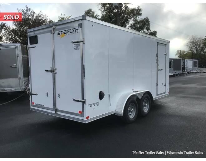 2022 7x16 Stealth Titan w/ 6 Inches Extra Height & Rear Double Doors (White) Cargo Encl BP at Pfeiffer Trailer Sales STOCK# 3976 Photo 5