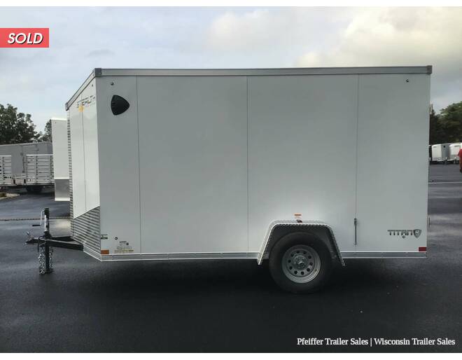 2022 6x12 Stealth Titan w/ 6 Inches Extra Height & Rear Double Doors (White) Cargo Encl BP at Pfeiffer Trailer Sales STOCK# 93971 Photo 3