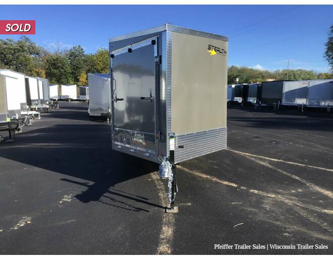 2022 7x23 Stealth Apache 3 Place Snowmobile Trailer w/ 6' Interior Height (Pewter) Snowmobile Trailer at Pfeiffer Trailer Sales STOCK# 92127 Exterior Photo