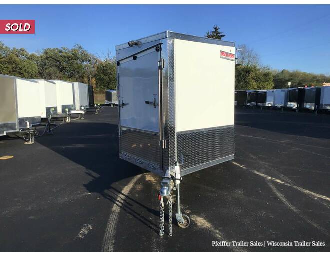 2022 7x21 Discovery Aero-Lite SE 2 Place Snowmobile Trailer, White Ceiling, 6' Int. Height (White/Silver) Snowmobile Trailer at Pfeiffer Trailer Sales STOCK# 15057 Exterior Photo