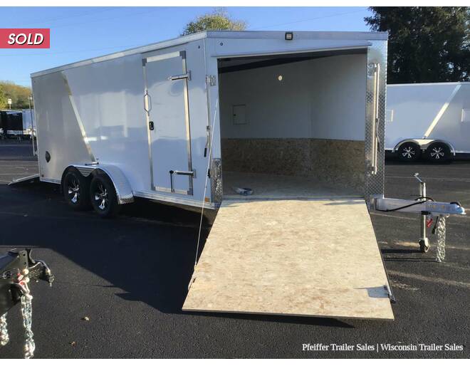 2022 7x21 Discovery Aero-Lite SE 2 Place Snowmobile Trailer, White Ceiling, 6' Int. Height (White/Silver) Snowmobile Trailer at Pfeiffer Trailer Sales STOCK# 15057 Photo 10