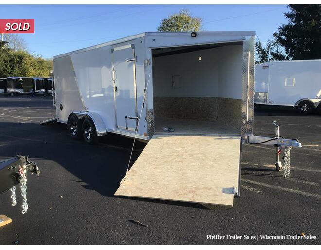 2022 7x21 Discovery Aero-Lite SE 2 Place Snowmobile Trailer, White Ceiling, 6' Int. Height (White/Silver) Snowmobile Trailer at Pfeiffer Trailer Sales STOCK# 15057 Photo 9