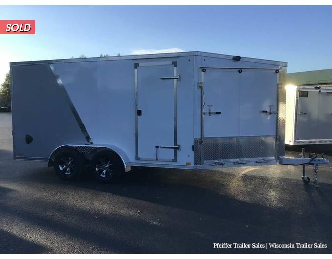 2022 7x19 Discovery Aero-Lite SE 2 Place Snowmobile Trailer w/ 6'6 Interior Height (White/Silver) Snowmobile Trailer at Pfeiffer Trailer Sales STOCK# 15050 Photo 7