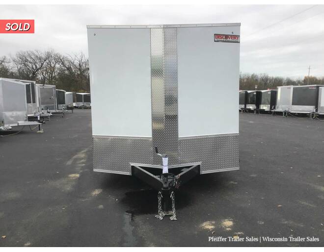 2022 8.5x16 7K Discovery Challenger SE w/ 7ft Interior Height & Side Ramp Door (White) Auto Encl BP at Pfeiffer Trailer Sales STOCK# 11659 Exterior Photo