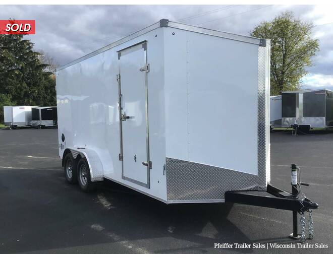 2022 7x16 Stealth Mustang w/ 7' Interior Height, Rear Double Doors + Options (White) Cargo Encl BP at Pfeiffer Trailer Sales STOCK# 94239 Photo 8