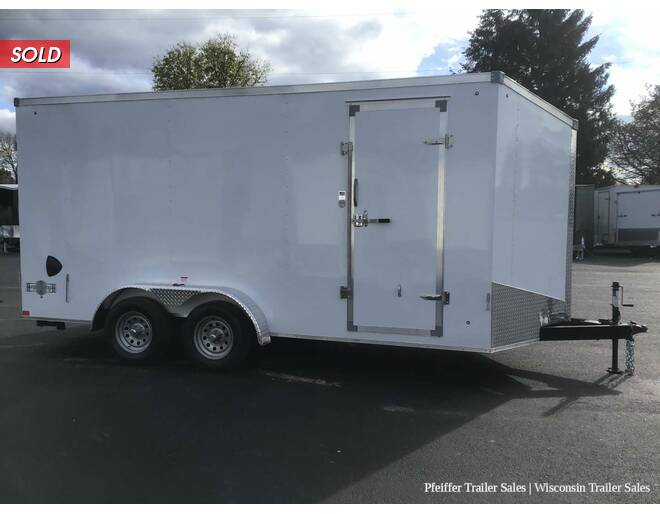 2022 7x16 Stealth Mustang w/ 7' Interior Height, Rear Double Doors + Options (White) Cargo Encl BP at Pfeiffer Trailer Sales STOCK# 94239 Photo 7