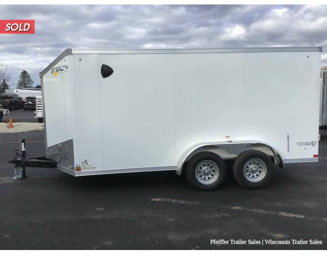 2022 7x14 Stealth Titan w/ Rear Double Doors (White) Cargo Encl BP at Pfeiffer Trailer Sales STOCK# 89493 Photo 3