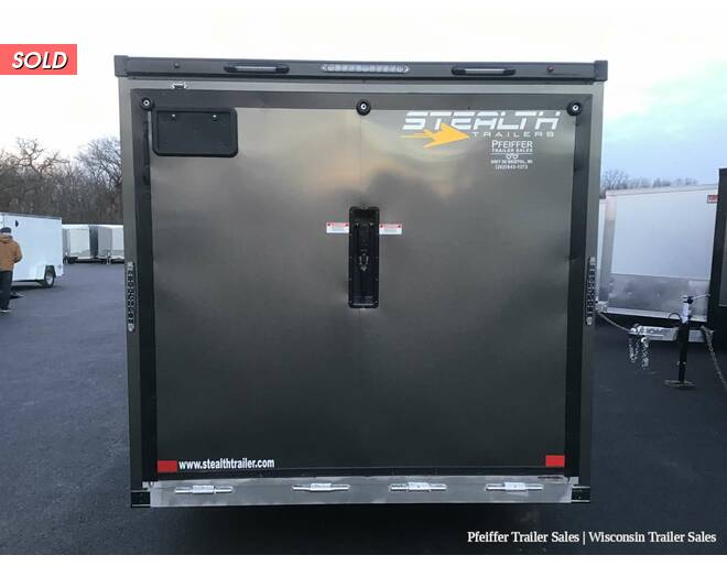 2022 7x23 Stealth Predator 3 Place Snowmobile Trailer, 6' Interior Height, Black Out Pkg Silver/Charcoal Snowmobile Trailer at Pfeiffer Trailer Sales STOCK# 92155 Photo 5