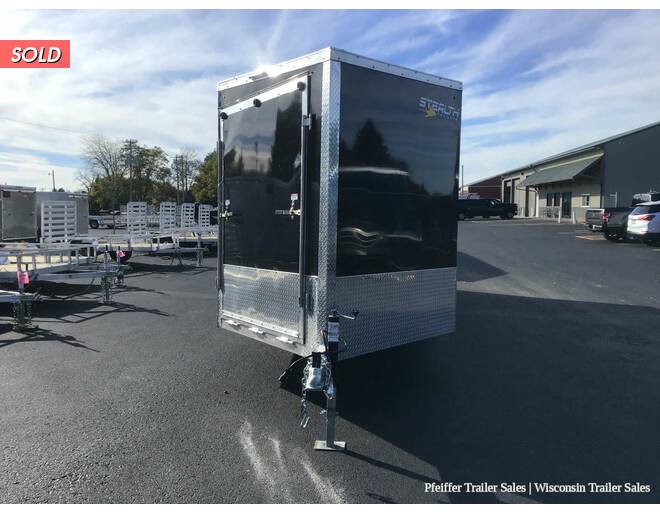 2022 7.5x29 Stealth Apache 4 Place Snowmobile Trailer w/ 7ft Int. Height & Added Options (Black) Snowmobile Trailer at Pfeiffer Trailer Sales STOCK# 93894 Exterior Photo