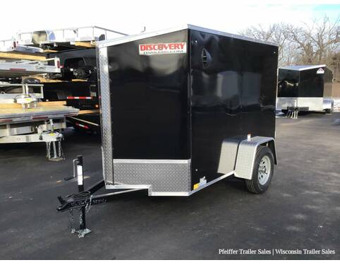 2022 5x8 Discovery Rover ET w/ Rear Single Swing Door (Black) Cargo Encl BP at Pfeiffer Trailer Sales STOCK# 14796 Photo 2