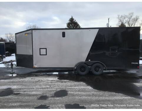 2023 7x25 Stealth Predator 3 Place Snowmobile Trailer w/ 7' Interior Height & Black Out Pkg Pewter/Black Snowmobile Trailer at Pfeiffer Trailer Sales STOCK# 95471 Photo 3