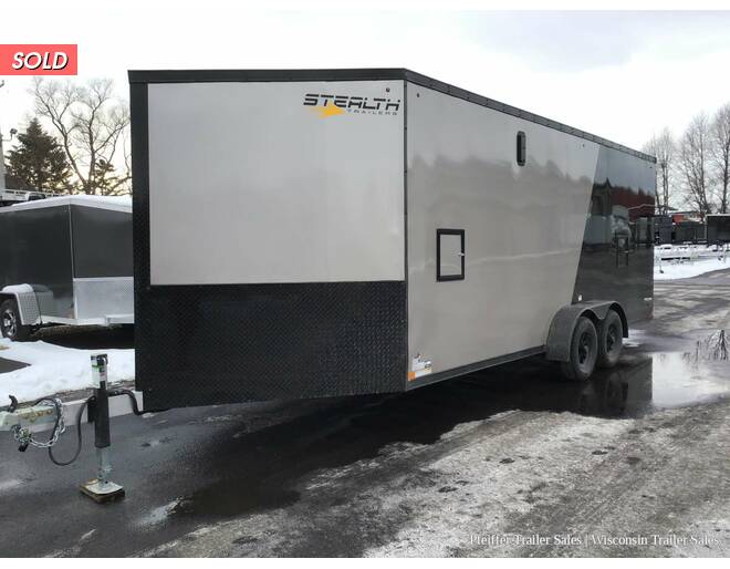 2023 $1,000 OFF! 7x25 Stealth Predator 3 Place Snowmobile Trailer w/ 7' Int. Height, Black Out Pkg Snowmobile Trailer at Pfeiffer Trailer Sales STOCK# 95471 Photo 2