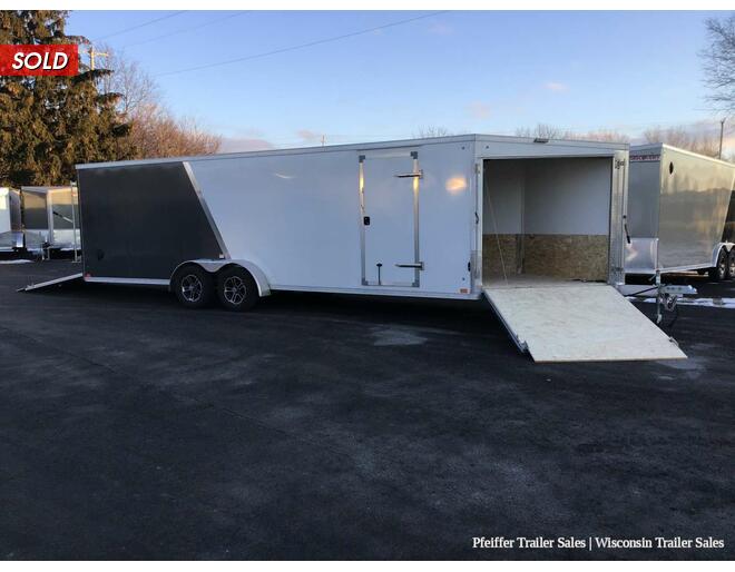 2022 7x29 Discovery Aero-Lite SE 4 Place Snowmobile Trailer, White Ceiling, 6' Int. Height (White/Char) Snowmobile Trailer at Pfeiffer Trailer Sales STOCK# 15085 Photo 9