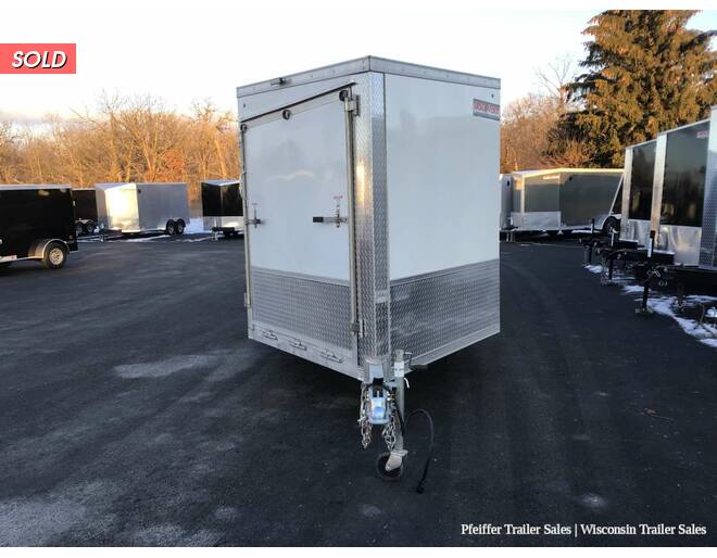 2022 7x29 Discovery Aero-Lite SE 4 Place Snowmobile Trailer, White Ceiling, 6' Int. Height (White/Char) Snowmobile Trailer at Pfeiffer Trailer Sales STOCK# 15085 Exterior Photo