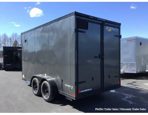2023 7x14 Stealth Titan w/ Rear Double Doors, UTV Pkg, Black Out Pkg, Loading Light (Charcoal) Cargo Encl BP at Pfeiffer Trailer Sales STOCK# 95128 Photo 4
