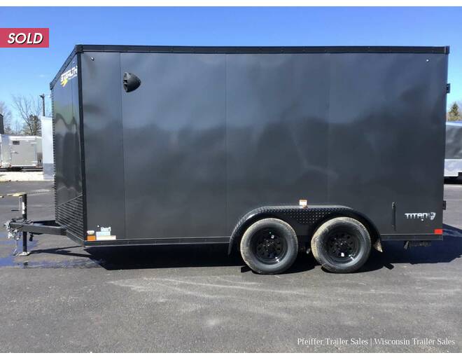 2023 7x14 Stealth Titan w/ Rear Double Doors, UTV Pkg, Black Out Pkg, Loading Light (Charcoal) Cargo Encl BP at Pfeiffer Trailer Sales STOCK# 95128 Photo 3