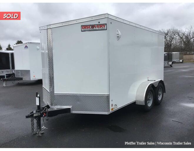 2022 7x12 Tandem Axle Discovery Rover ET w/ Rear Double Doors (White) Cargo Encl BP at Pfeiffer Trailer Sales STOCK# 11946 Photo 2