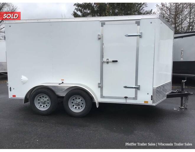 2022 7x12 Tandem Axle Discovery Rover ET w/ Rear Double Doors (White) Cargo Encl BP at Pfeiffer Trailer Sales STOCK# 11946 Photo 7