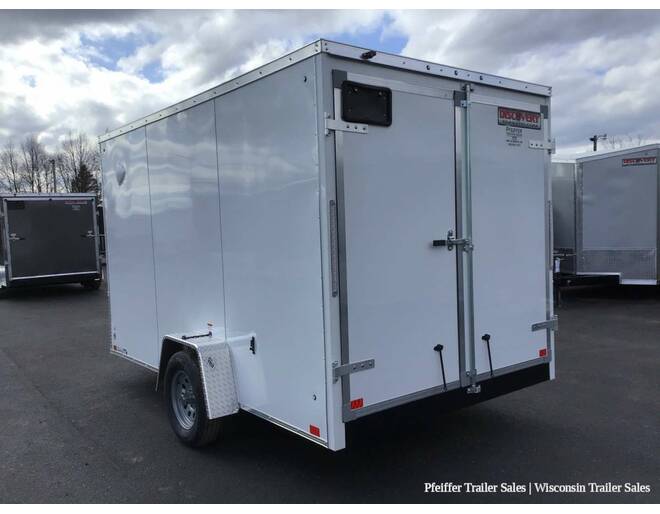 2023 $300 OFF! 7x12 Discovery Rover SE w/ 6 Inches Extra Height & Rear Double Doors (White) Cargo Encl BP at Pfeiffer Trailer Sales STOCK# 12054 Photo 4
