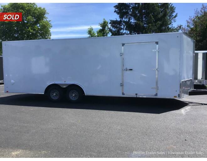 2023 8.5x24 10K Discovery Challenger Enclosed Car Hauler (White) Auto Encl BP at Pfeiffer Trailer Sales STOCK# 15742 Photo 6