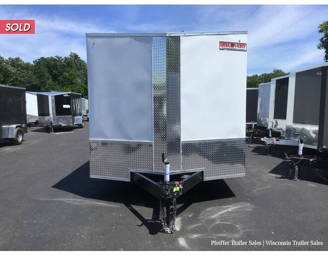 2023 8.5x24 10K Discovery Challenger Enclosed Car Hauler (White) Auto Encl BP at Pfeiffer Trailer Sales STOCK# 15742 Exterior Photo